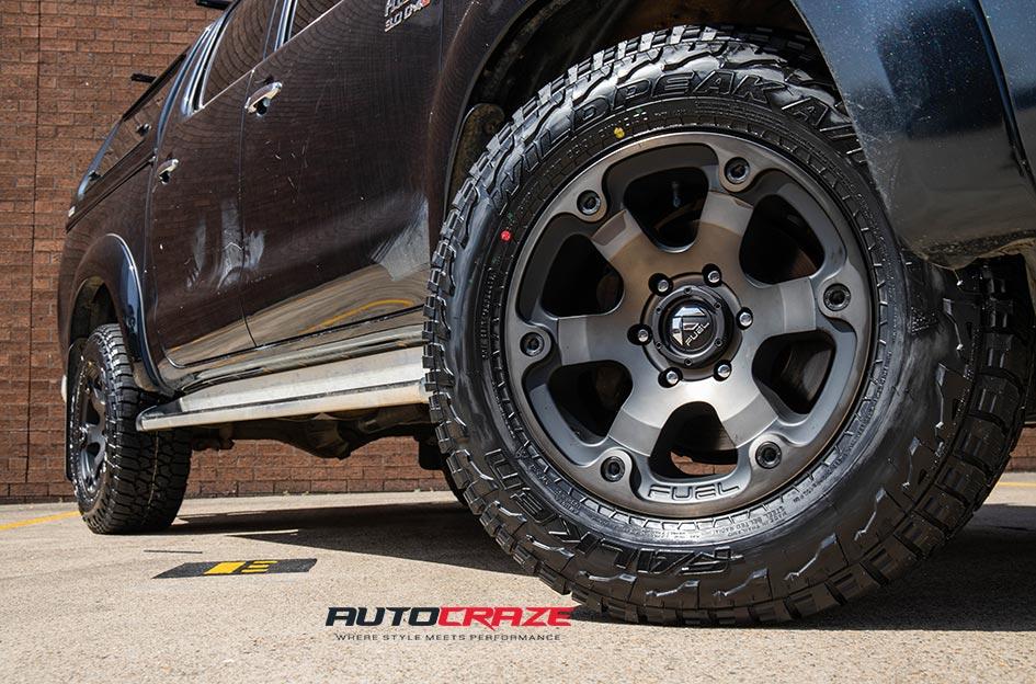 TOYOTA HILUX 4WD BEAST BLACK MACHINED WITH DARK TINT